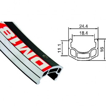Обод 24" DM-18 32H Alexrims двойной пистонированный, чёрный Обод 24" DM-18 32H Alexrims двойной пистонированный, чёрный