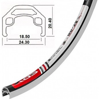 Обод 24" MD-20 32H двойной фрезерованный, черный Обод 24" MD-20 32H двойной фрезерованный, черный