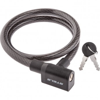 Трос-замок STELS 84104, 12х800 мм, чёрный Трос-замок STELS 84104, 12х800 мм, чёрный