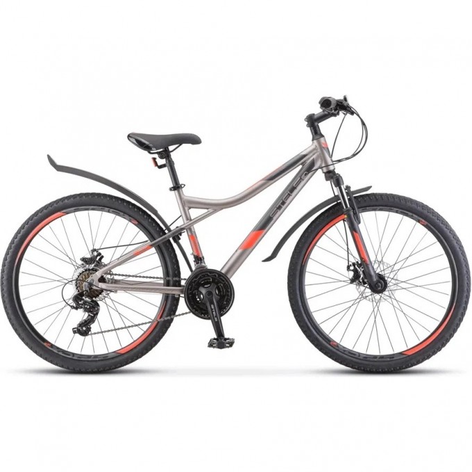 Велосипед STELS Navigator 610 MD V050 Серый/Красный 26Ø (LU098465), рама 14", 2023 JU000409542022JU0005317